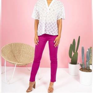 Women's Straight Leg Pants in Vibrant Pink